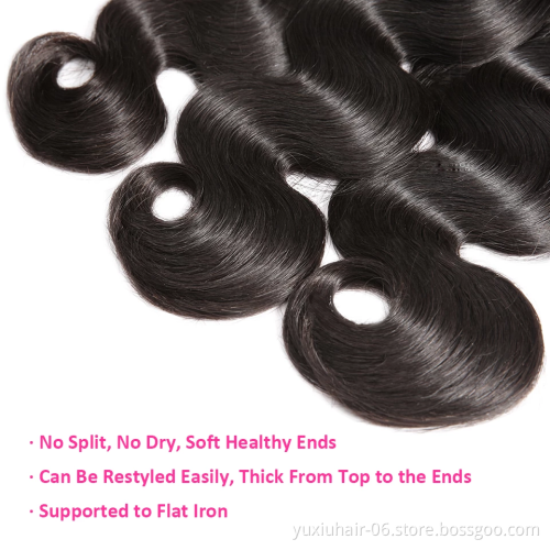 Free Sample Unprocessed Mink Virgin Brazilian  hair bundles Body wave  Cuticle Aligned hair vendor Human hair Extexsion